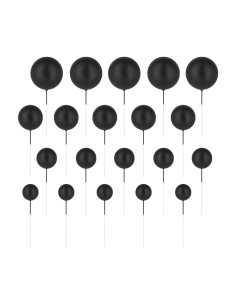 Party Decoratieve Foam Ballen Zwart -20st-