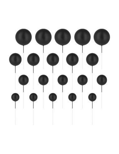 Party Decoratieve Foam Ballen Zwart -20st-