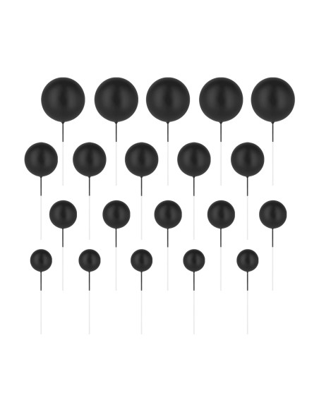 Party Decoratieve Foam Ballen Zwart -20st-