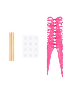 Party Taarttopper Strikjes Magenta -10st- 2
