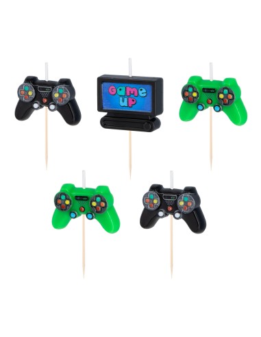Party Kaarsen Set Gamen -5st-