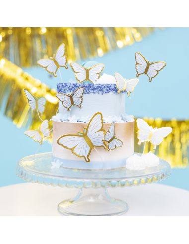 Party Decoratie Vlinders Blauw -10st-