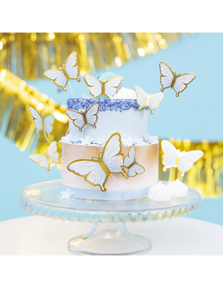 Party Decoratie Vlinders Blauw -10st-