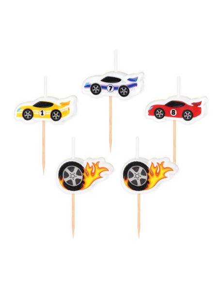 Party Cupcake Toppers Raceauto -7st-