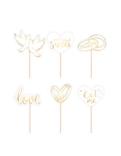 Party Cupcake Toppers Bruiloft -12st-