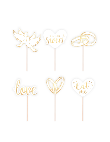 Party Cupcake Toppers Bruiloft -12st-