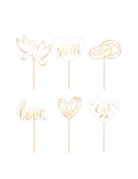 Party Cupcake Toppers Bruiloft -12st-