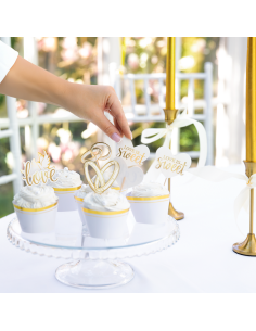Party Cupcake Toppers Bruiloft -12st- 2