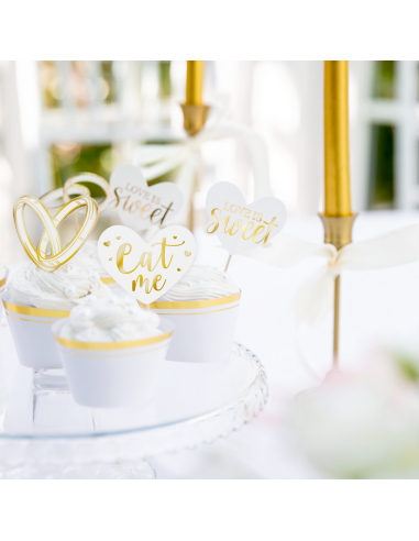 Party Cupcake Toppers Bruiloft -12st-