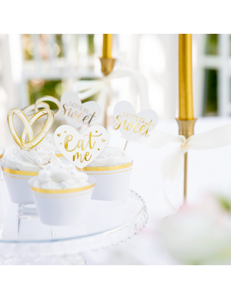 Party Cupcake Toppers Bruiloft -12st-