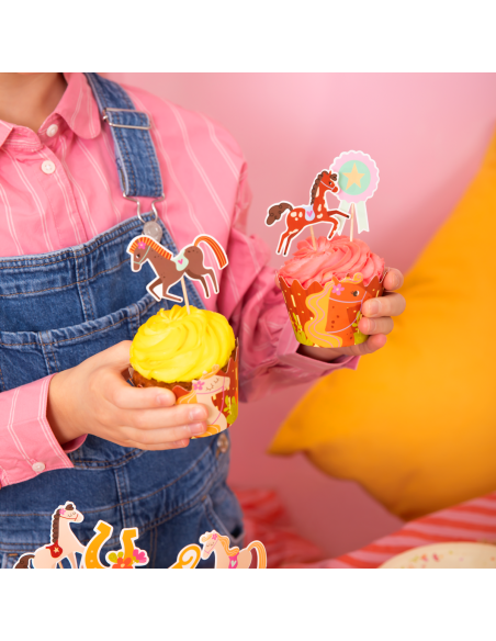 Party Cupcake Toppers Paarden -9st-