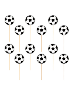 Party Cupcake Toppers Voetbal -12st-