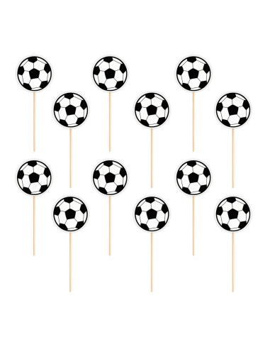 Party Cupcake Toppers Voetbal -12st-