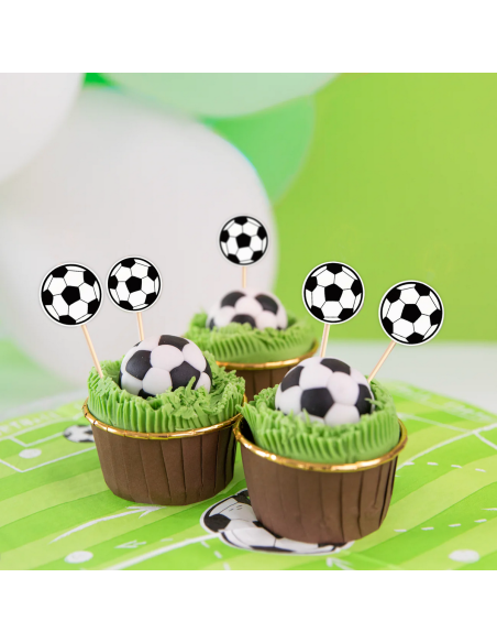 Party Cupcake Toppers Voetbal -12st-