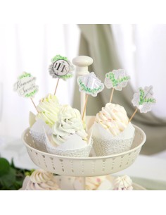Party Cupcake Toppers Communie -5st- // 2