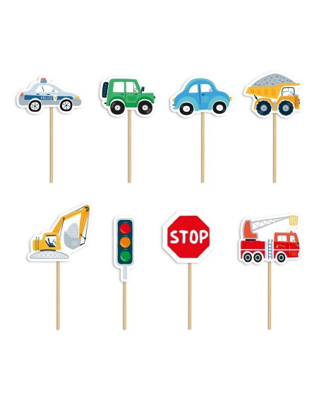 Party Cupcake Toppers Auto -8st-