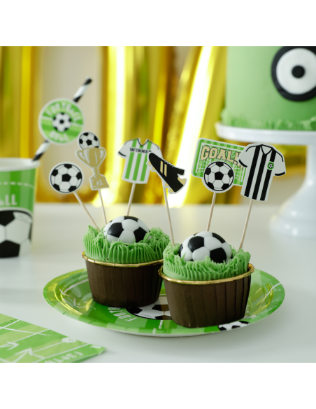 Party Cupcake Toppers Voetbal -6st-