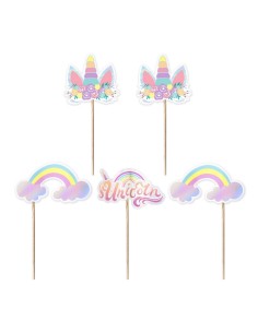 Party Cupcake Toppers Unicorn -5st-
