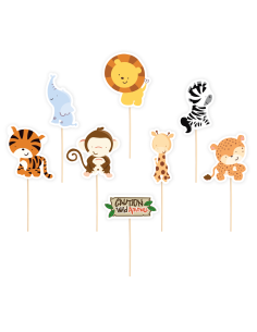 Party Cupcake Toppers Wilder Dieren -8st-