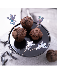 Party Taart- en Cupcaketoppers Skeletten -6st- 2