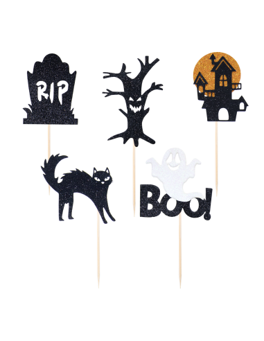 Party Taart- en Cupcaketoppers BOO -5st-