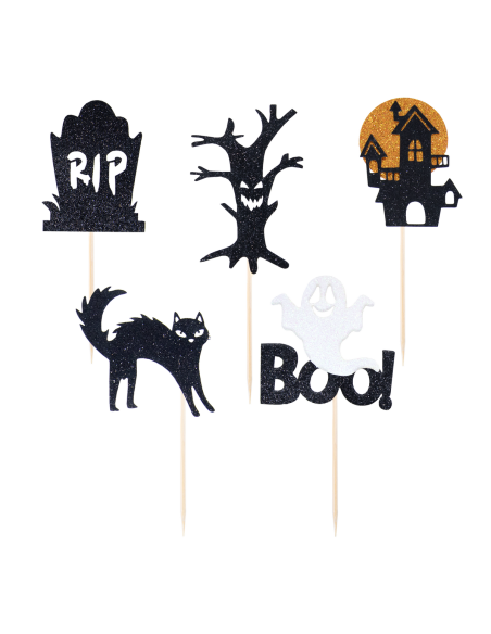 Party Taart- en Cupcaketoppers BOO -5st-