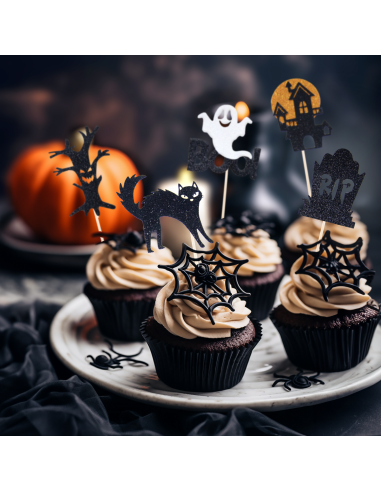 Party Taart- en Cupcaketoppers BOO -5st-