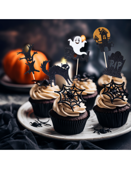 Party Taart- en Cupcaketoppers BOO -5st-