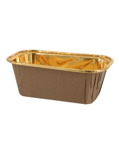 Party Baking Case Cups Rechthoek Bruin -10st-
