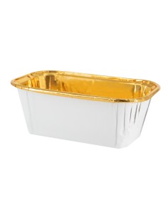 Party Baking Case Cups Rechthoek Wit -10st-