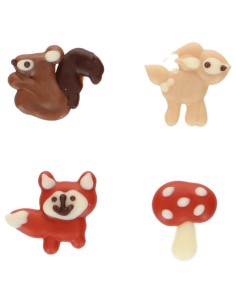 FunCakes Chocoladedecoratie Herfstdieren -8st- 