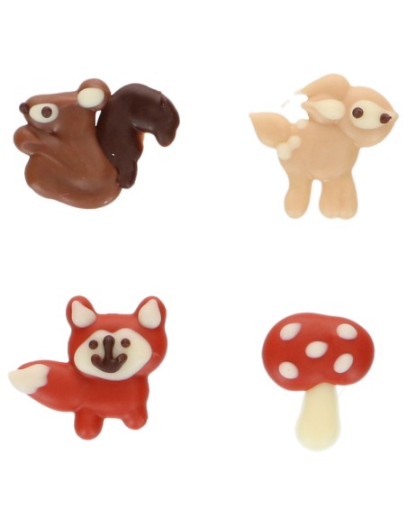 FunCakes Chocoladedecoratie Herfstdieren -8st- 