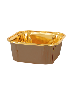 Party Baking Case Cups Vierkant Bruin -10st-