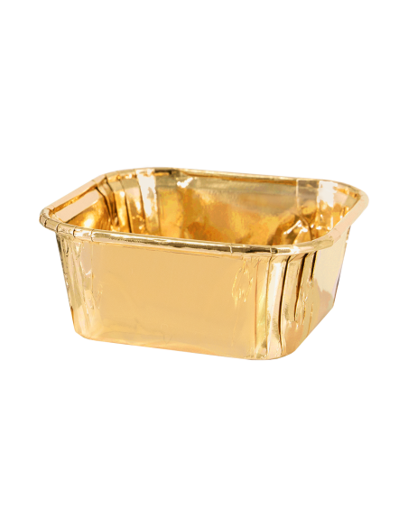 Party Baking Case Cups Vierkant Goud -10st-