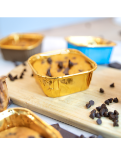 Party Baking Case Cups Vierkant Goud -10st- 2