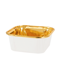 Party Baking Case Cups Vierkant Wit -10st-
