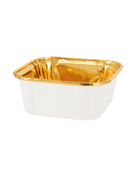 Party Baking Case Cups Vierkant Wit -10st-