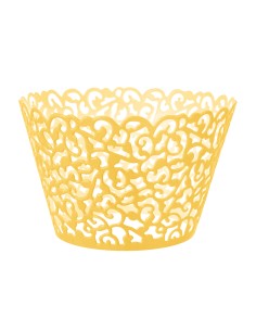 Party Cupcake Wraps Goud -12st-