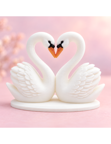 3D Taarttopper op Maat: Zwanenkoppel