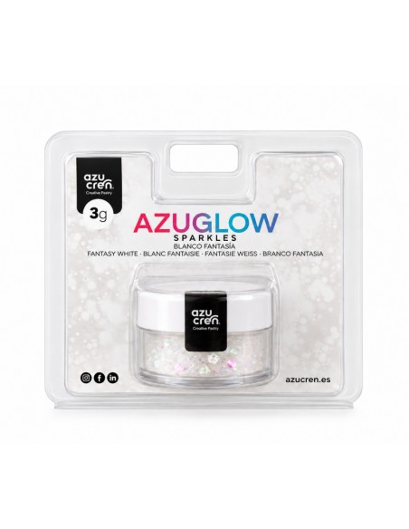 Azucren AzuGlow Eetbare Glitter Fantasie Wit -3gr-