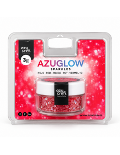 Azucren AzuGlow Eetbare Glitter Rood -3gr-