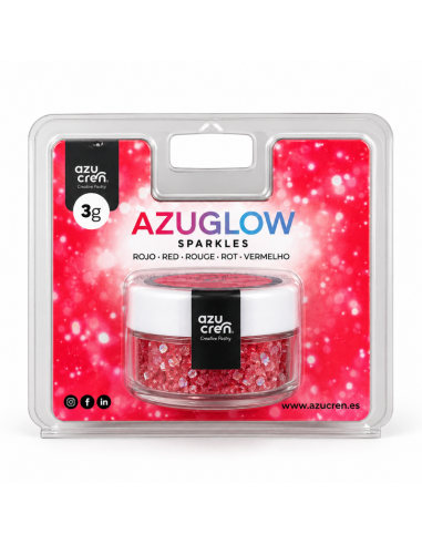 Azucren AzuGlow Eetbare Glitter Rood -3gr-
