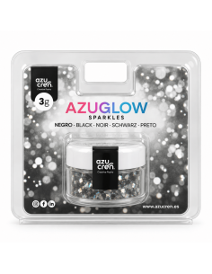 Azucren AzuGlow Eetbare Glitter Zwart -3gr-