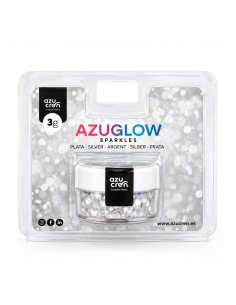Azucren AzuGlow Eetbare Glitter Zilver -3gr-