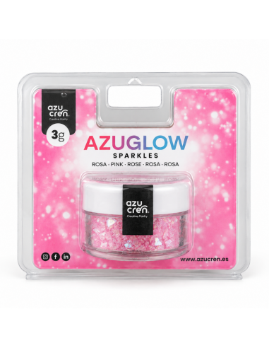 Azucren AzuGlow Eetbare Glitter Pink -3gr-