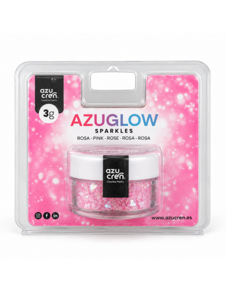 Azucren AzuGlow Eetbare Glitter Pink -3gr-