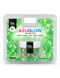Azucren AzuGlow Eetbare Glitter Groen -3gr-
