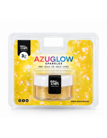 Azucren AzuGlow Eetbare Glitter Goud -3gr-