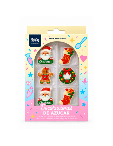 Azucren Suikerdecoratie Sweet Christmas -8st-
