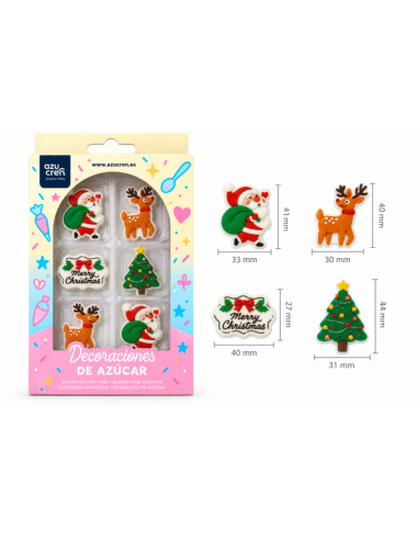 Azucren Suikerdecoratie Christmas Magic -8st-